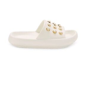 KENNETH COLE Mello Faux Pearl Studded Slides NWT